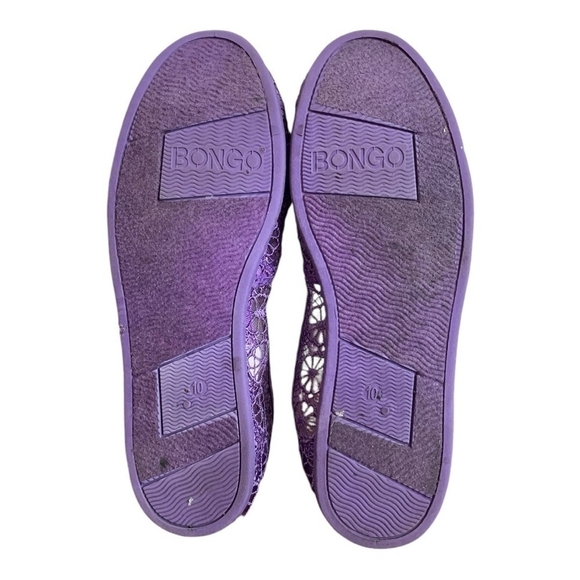 Women Shoes BONGO Purple Lace Casual Ballets Loafers Slip On Shoes Flat Shoes - Picture 8 of 8
